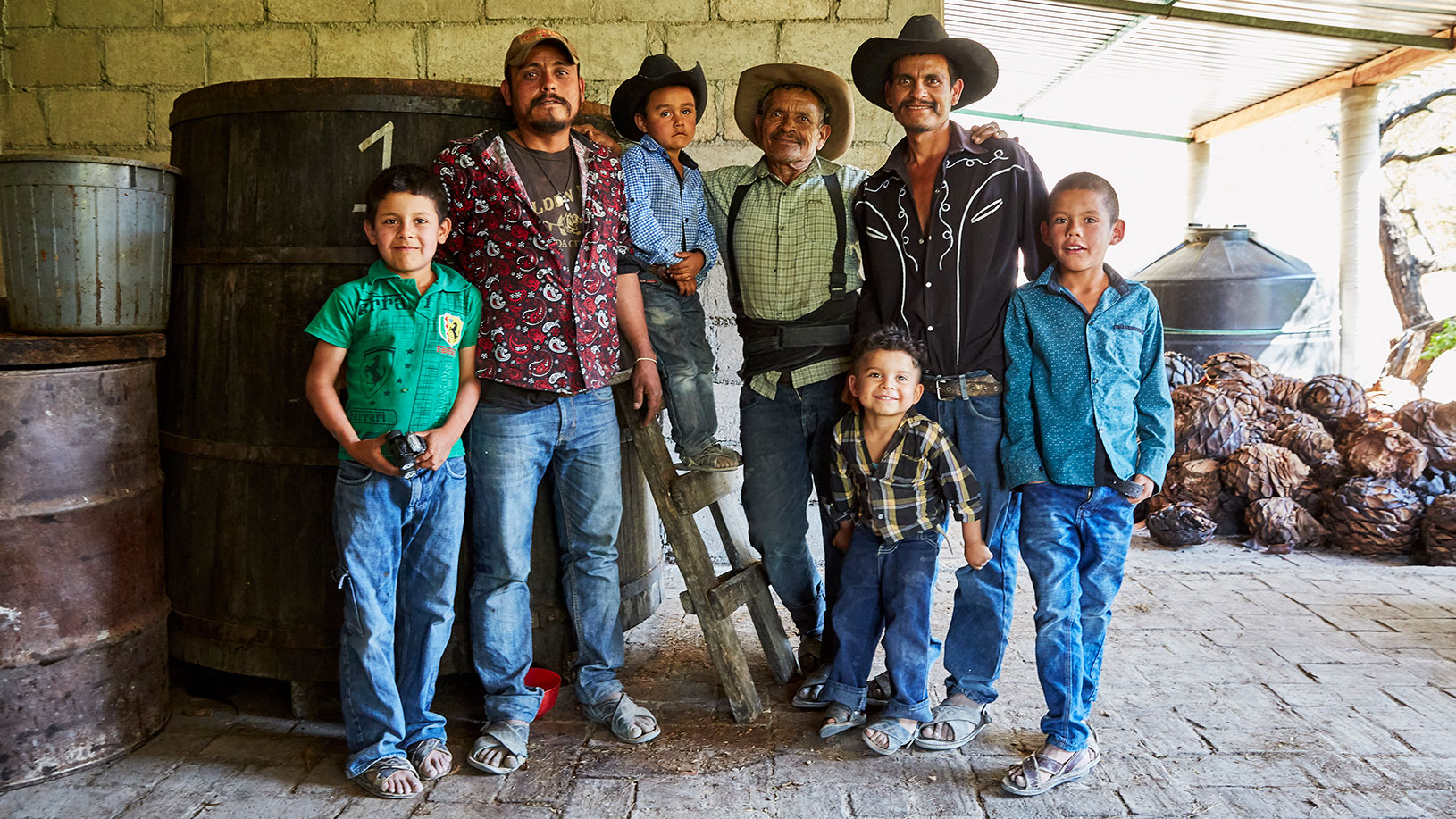 Community of families crafting Casa Cortés mezcal