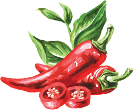 Giffard Piment d’Espelette chili pepper illustration