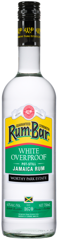 Rum Bar White Overproof 750 mL bottle shot